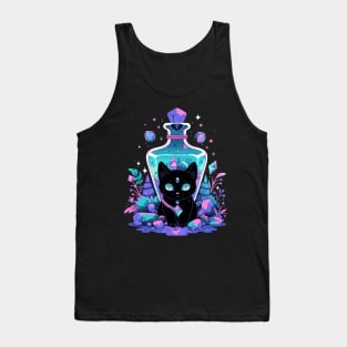 Cottagecore Goth Kawaii Anime Cat Gifts Girls Womens Cat Tank Top